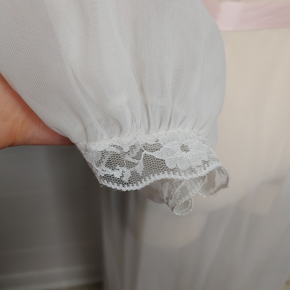 Vintage Slumber Suzy White Sheer Peignoir Size M - Picture 8 of 16